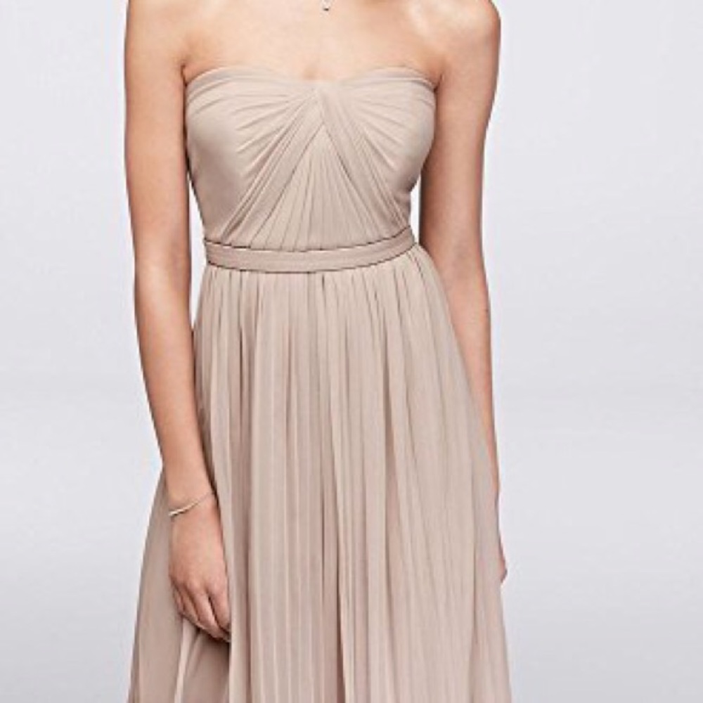 David’s Bridal Mesh Style F15782, Color “Biscotti”